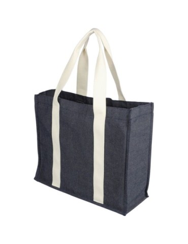 Sac shopping  en denim 280 g/m2 Gretchen Matières : coton Couleurs : bleu goodies publicitaire événementiel