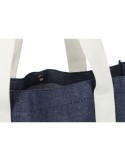 Sac shopping  en denim 280 g/m2 Gretchen Matières : coton Couleurs : bleu marquage laser ultra précis