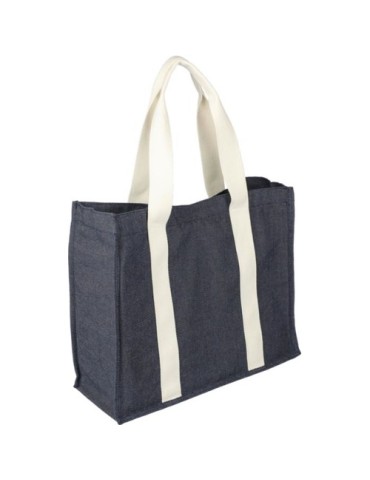 Sac shopping  en denim 280 g/m2 Gretchen Matières : coton Couleurs : bleu cadeau collaborateur premium