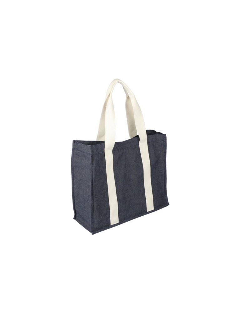 Sac shopping  en denim 280 g/m2 Gretchen Matières : coton Couleurs : bleu cadeau collaborateur premium