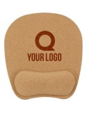 Tapis de souris ergonomique en liège personnalisé Edwin Matières : liège Couleurs : brun personnalisable avec votre logo