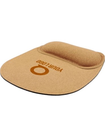 Tapis de souris ergonomique en liège personnalisé Edwin Matières : liège Couleurs : brun impression haute définition