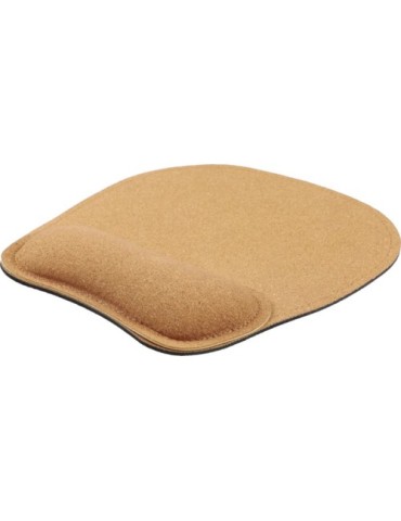 Tapis de souris ergonomique en liège personnalisé Edwin Matières : liège Couleurs : brun marquage laser ultra précis