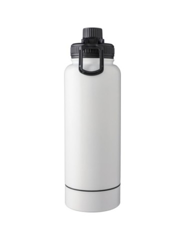 Gourde isotherme  en acier inoxydable de 1 000 ml Nathaniel Matières : acier inoxydable Couleurs : blanc marquage couleur éclata