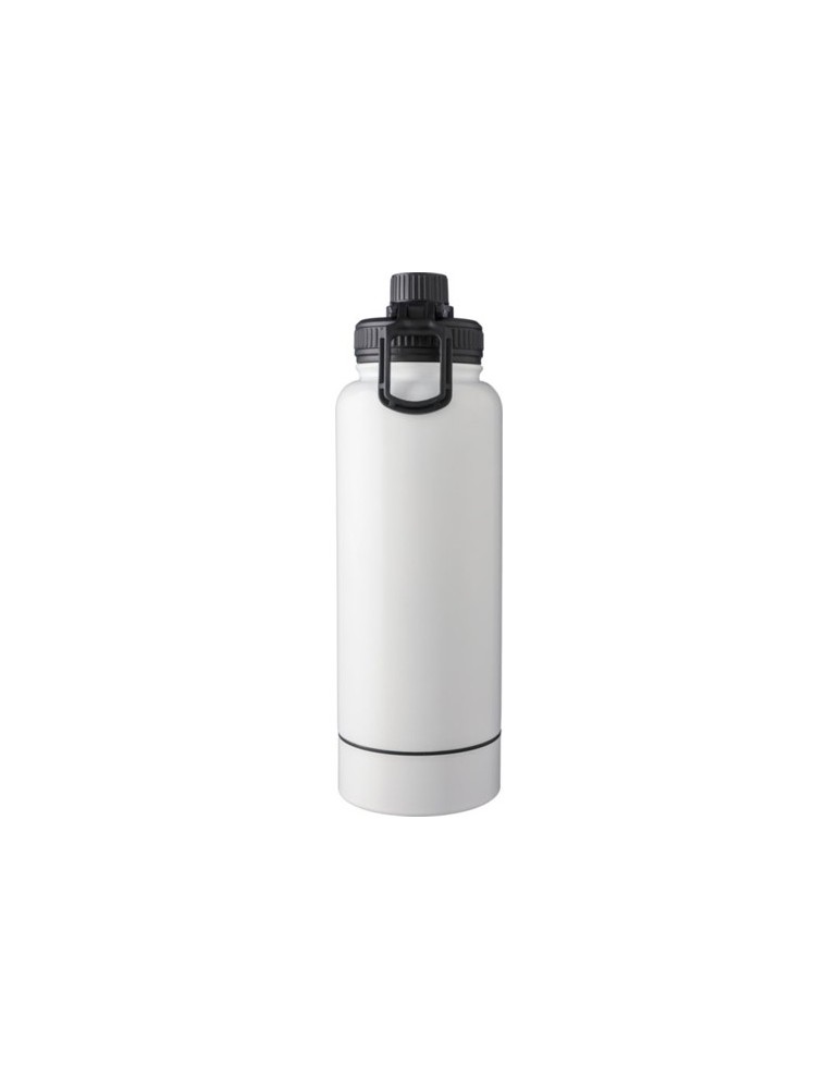 Gourde isotherme  en acier inoxydable de 1 000 ml Nathaniel Matières : acier inoxydable Couleurs : blanc marquage couleur éclata