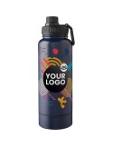 Gourde isotherme  en acier inoxydable de 1 000 ml Nathaniel Matières : acier inoxydable Couleurs : blanc marquage laser ultra pr