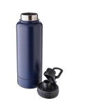 Gourde isotherme  en acier inoxydable de 1 000 ml Nathaniel Matières : acier inoxydable Couleurs : blanc marquage couleur éclata