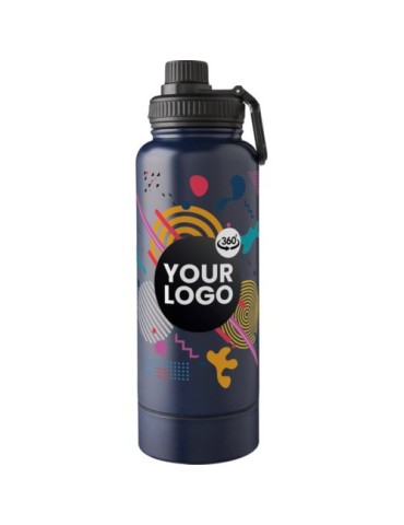 Gourde isotherme  en acier inoxydable de 1 000 ml Nathaniel Matières : acier inoxydable Couleurs : noir cadeau affaires élégant