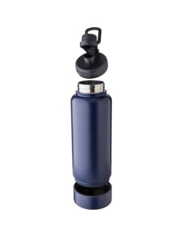 Gourde isotherme  en acier inoxydable de 1 000 ml Nathaniel Matières : acier inoxydable Couleurs : noir goodies entreprise desig