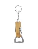 Porte-clés décapsuleur en bambou personnalisé Stuart Matières : bambou Couleurs : brun