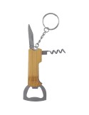 Porte-clés décapsuleur en bambou personnalisé Stuart Matières : bambou Couleurs : brun cadeau entreprise pas cher