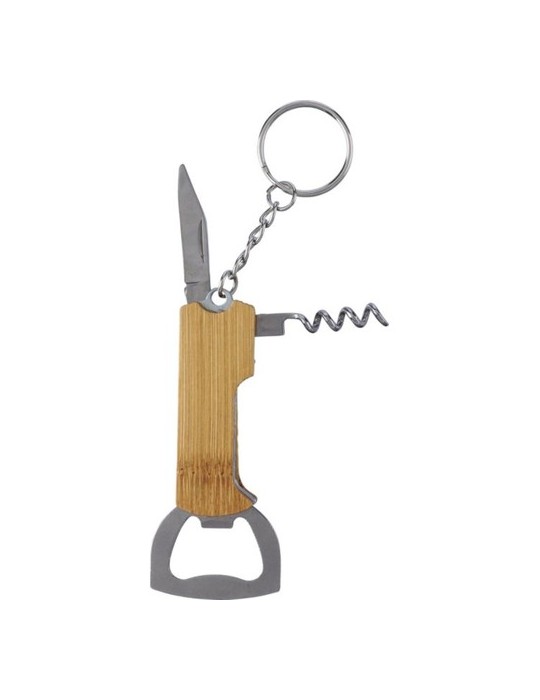 Porte-clés décapsuleur en bambou Stuart