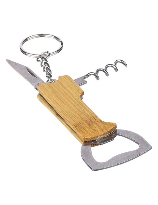 Porte-clés décapsuleur en bambou Stuart