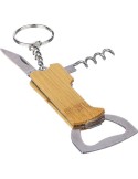 Porte-clés décapsuleur en bambou personnalisé Stuart Matières : bambou Couleurs : brun livraison express 24h 48h
