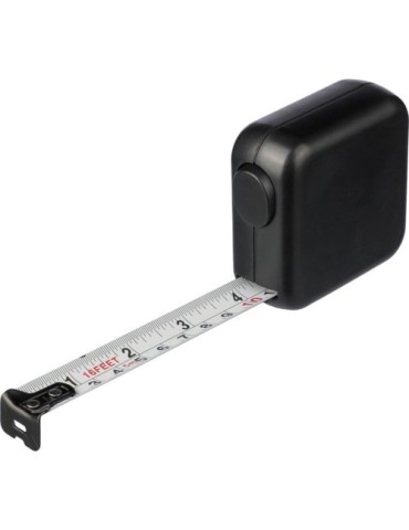Mètre-ruban ABS  de 5 m - Donald Matières : ABS Couleurs : noir objet promotionnel éco-responsable
