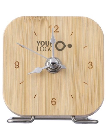 Horloge  en bambou - Jenny  
Porte-clé personnalisé en cuir recyclé - Joan Matières : bambou Couleurs : brun marquage laser ultr