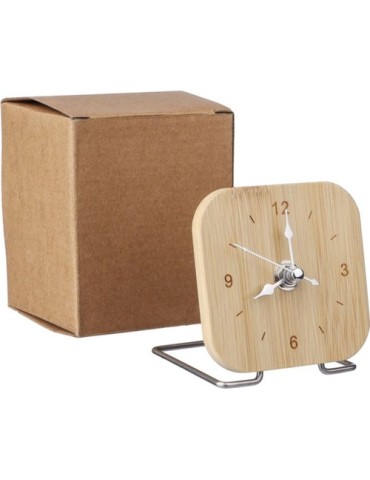 Horloge  en bambou - Jenny  
Porte-clé personnalisé en cuir recyclé - Joan Matières : bambou Couleurs : brun accessoire événemen