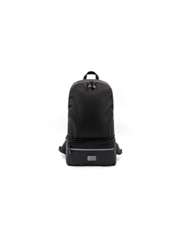 Sac convertible publicitaire Combo Brandcharger, 3 en 1 avec utilisation bureau et transport. Horloge de bureau écologique en ba