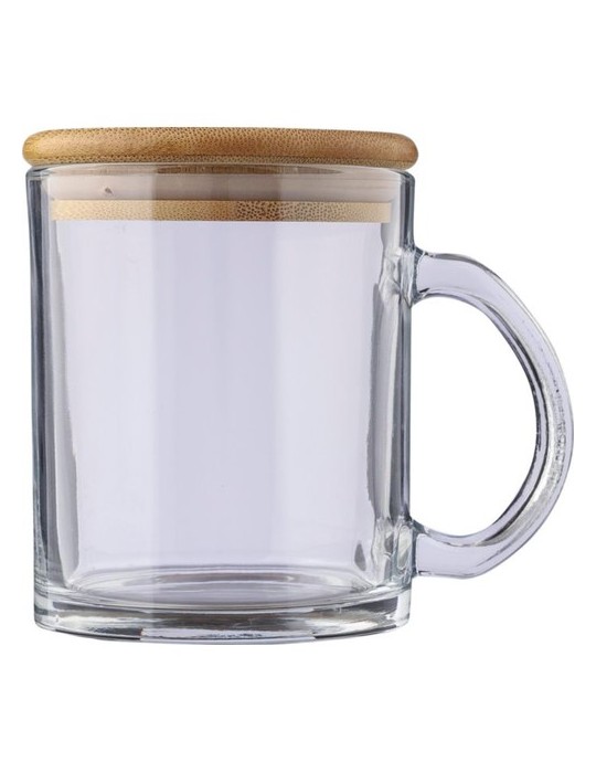 Mug en verre recyclé et bambou de 300 ml Ashley