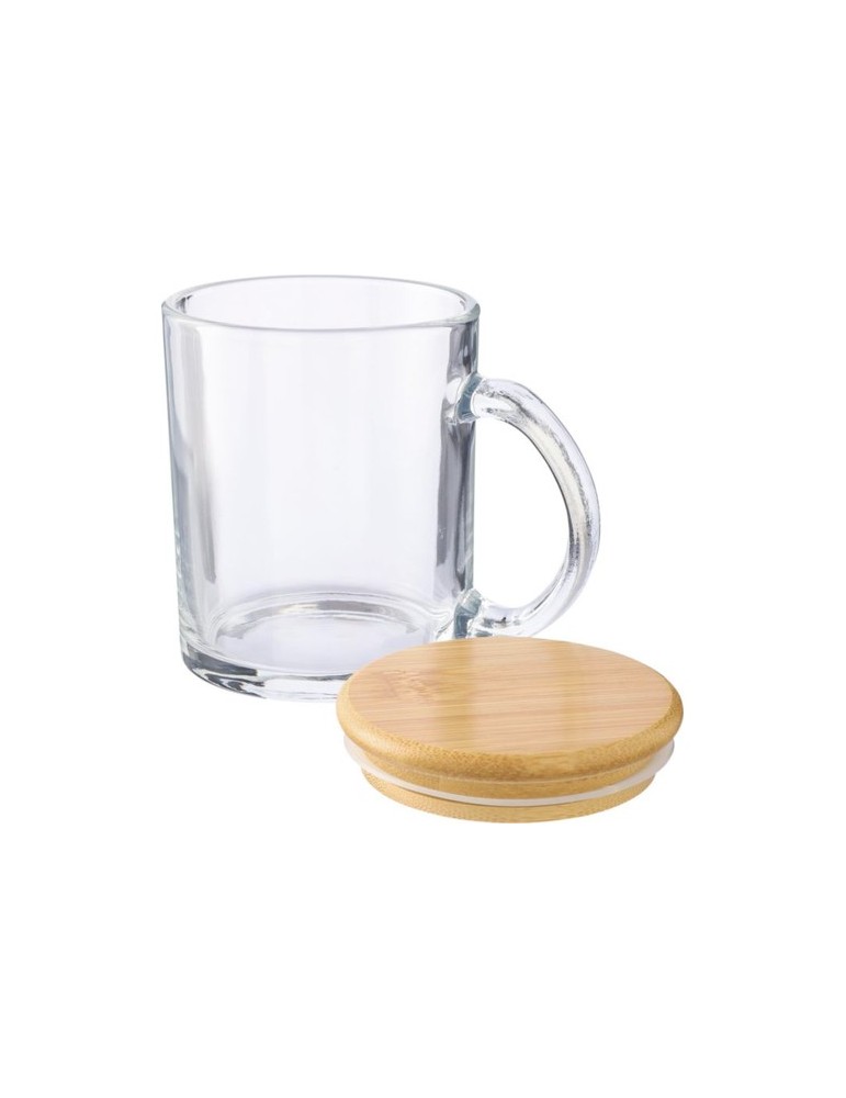 Mug en verre recyclé et bambou de 300 ml Ashley