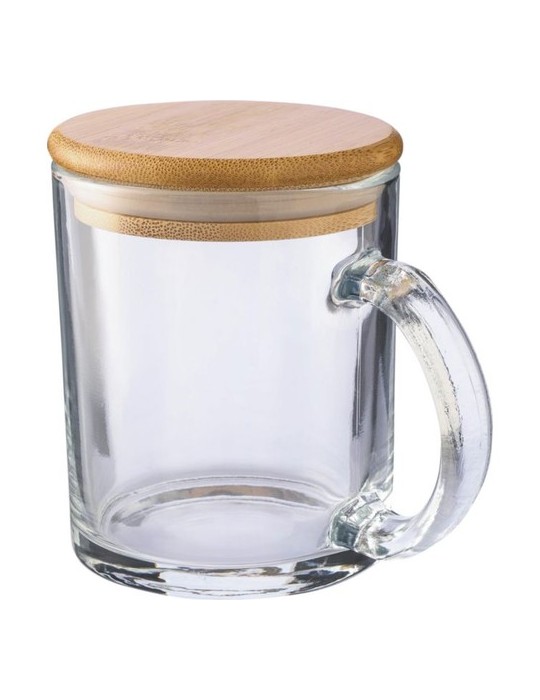Mug en verre recyclé et bambou de 300 ml Ashley