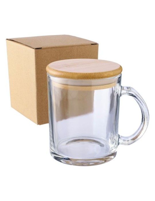 Mug en verre recyclé et bambou de 300 ml Ashley