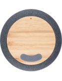 Enceinte sans fil  en bambou et ABS recyclé - Lyle Matières : bambou Couleurs : noir personnalisable avec votre logo