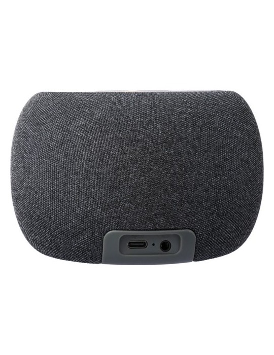 Enceinte sans fil  en bambou et ABS recyclé - Lyle Matières : bambou Couleurs : noir goodies publicitaire événementiel