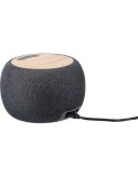 Enceinte sans fil  en bambou et ABS recyclé - Lyle Matières : bambou Couleurs : noir marquage laser ultra précis