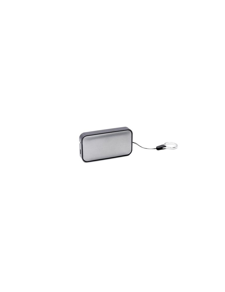 Enceinte sans fil publicitaire Nano de Brandcharger Matières : aluminium Couleurs : argenté