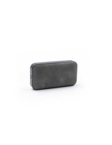 Enceinte sans fil publicitaire Nano de Brandcharger Matières : aluminium Couleurs : argenté impression haute définition