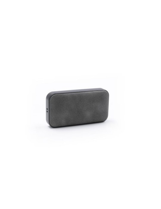 Enceinte sans fil publicitaire Nano de Brandcharger Matières : aluminium Couleurs : argenté impression haute définition