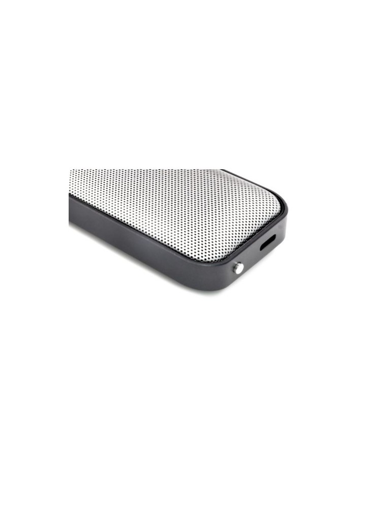 Enceinte sans fil publicitaire Nano de Brandcharger Matières : aluminium Couleurs : argenté marquage laser ultra précis