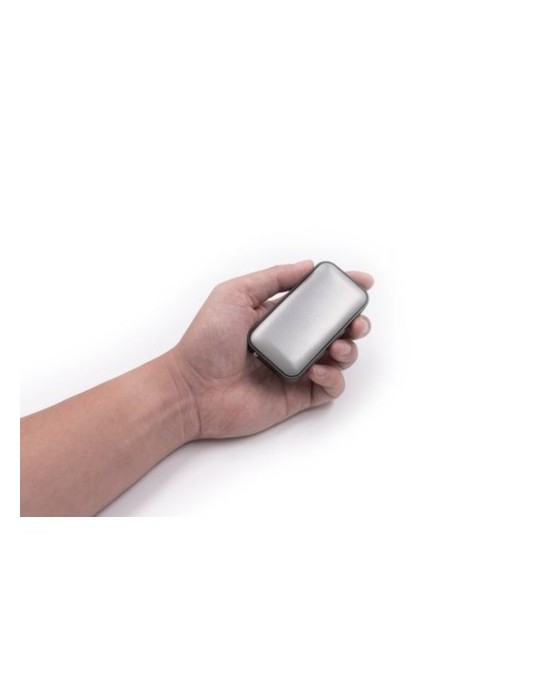 Enceinte sans fil publicitaire Nano de Brandcharger Matières : aluminium Couleurs : argenté livraison express 24h 48h