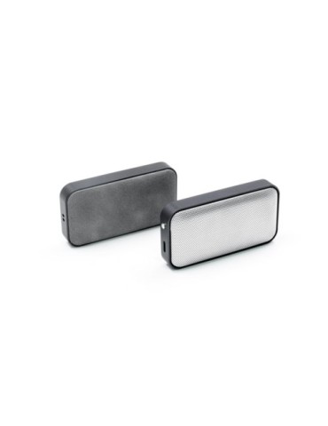 Enceinte sans fil publicitaire Nano de Brandcharger Matières : aluminium Couleurs : argenté objet promotionnel éco-responsable