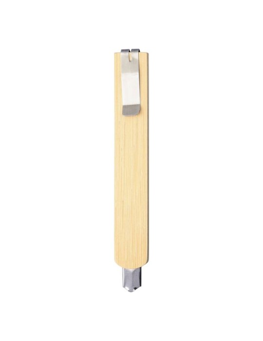 Cutter publicitaire en bambou Jeffrey Matières : bambou Couleurs : brun personnalisable avec votre logo