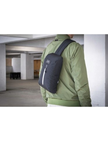 Sac à dos publicitaire Sling de Brandcharger Matières : polyester Couleurs : noir impression haute définition