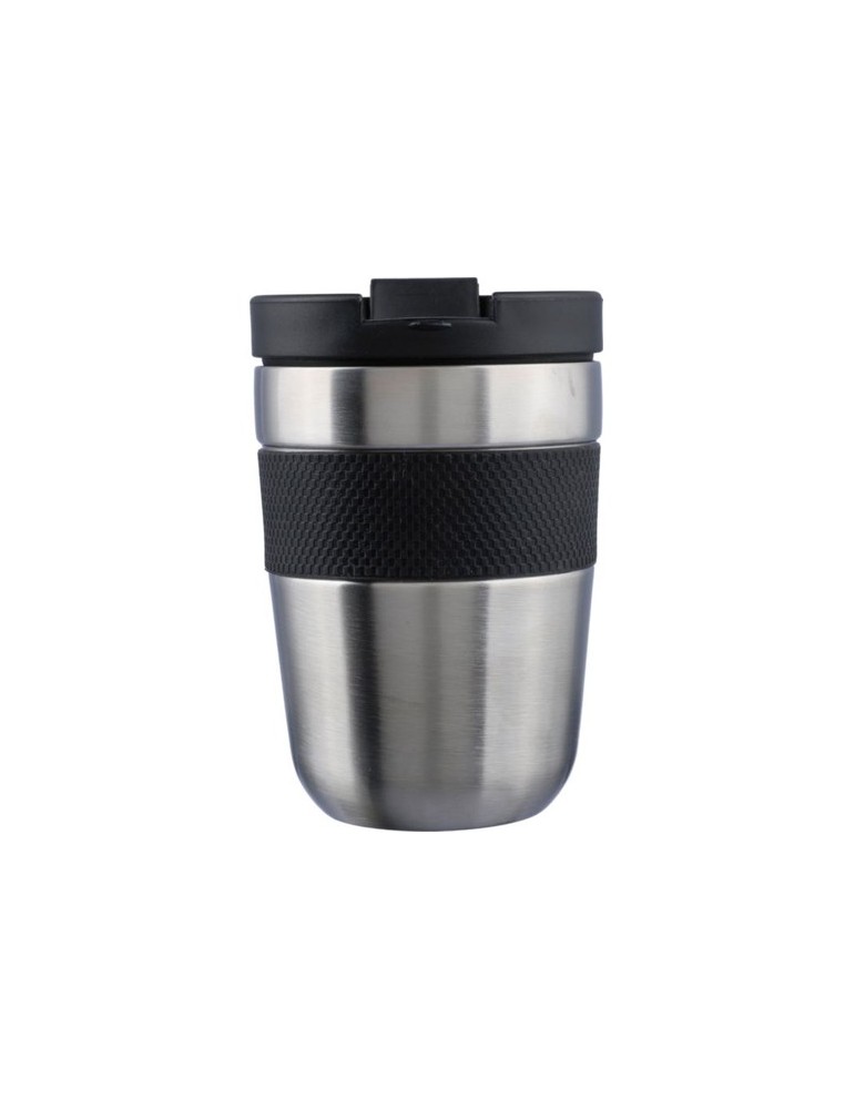 Mug isotherme  en acier inoxydable recyclé - Keith Matières : acier inoxydable Couleurs : argenté cadeau entreprise pas cher