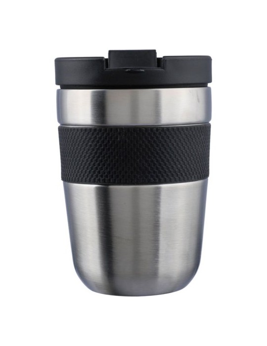 Mug isotherme  en acier inoxydable recyclé - Keith Matières : acier inoxydable Couleurs : argenté cadeau entreprise pas cher