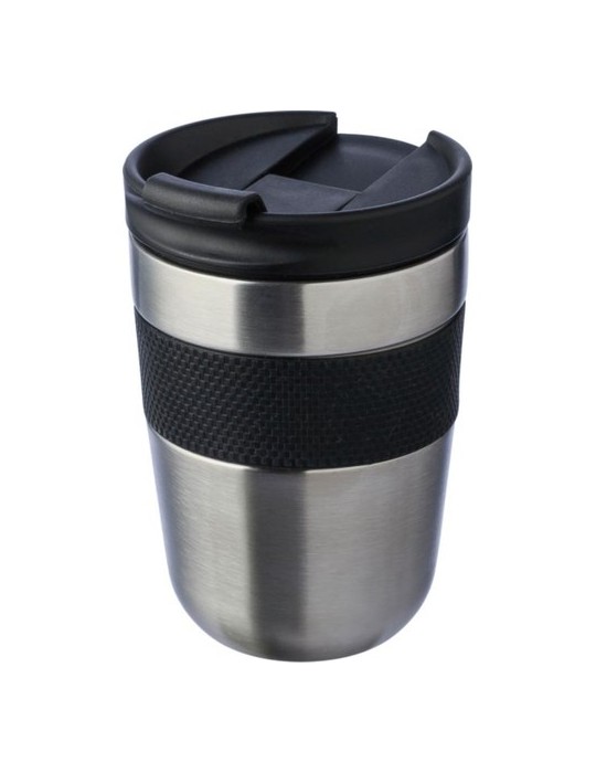 Mug isotherme  en acier inoxydable recyclé - Keith Matières : acier inoxydable Couleurs : argenté goodies publicitaire événement