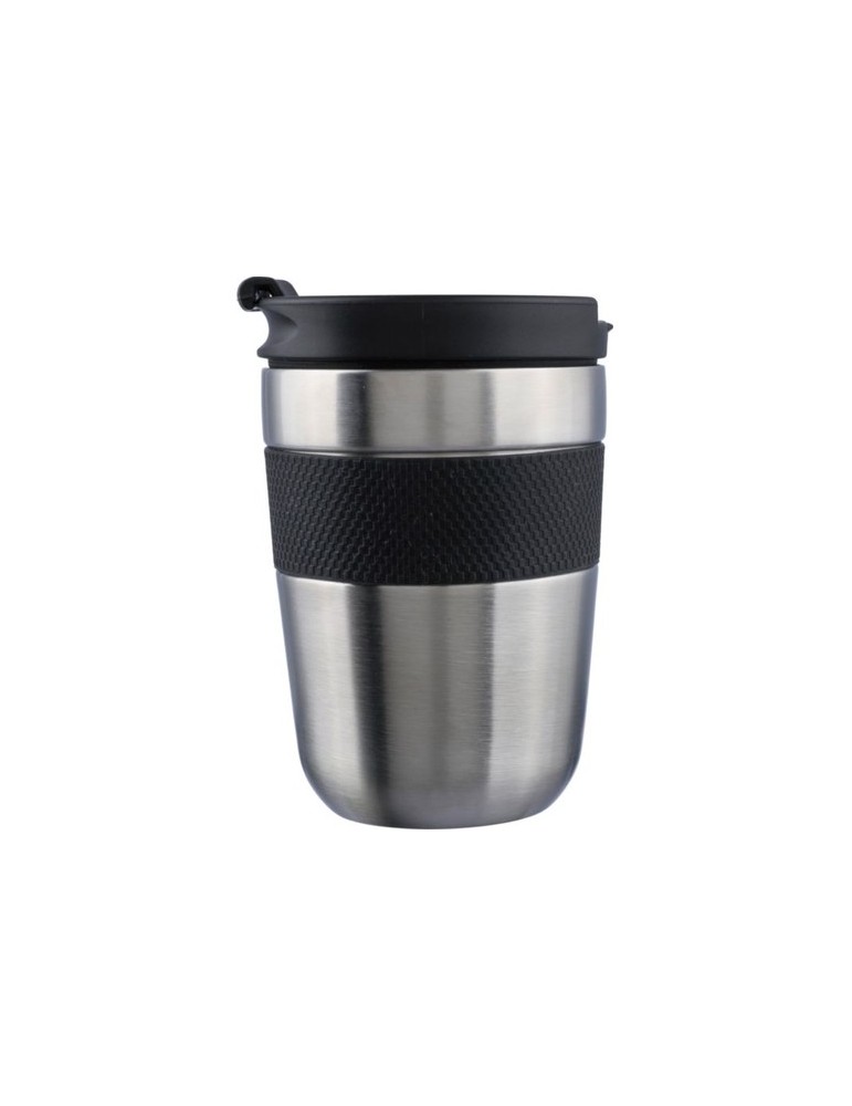 Mug isotherme  en acier inoxydable recyclé - Keith Matières : acier inoxydable Couleurs : argenté marquage laser ultra précis