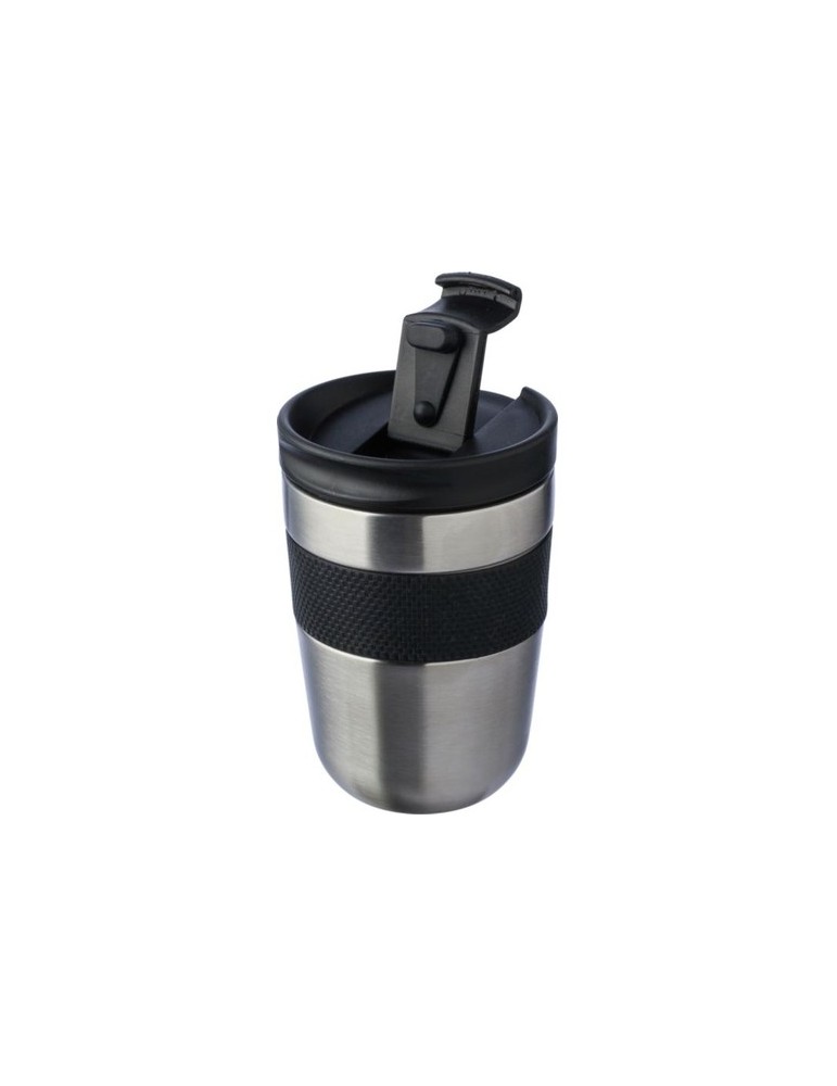 Mug isotherme  en acier inoxydable recyclé - Keith Matières : acier inoxydable Couleurs : argenté objet promotionnel éco-respons
