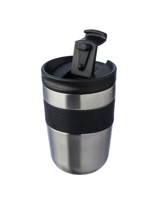 Mug isotherme  en acier inoxydable recyclé - Keith Matières : acier inoxydable Couleurs : argenté objet promotionnel éco-respons