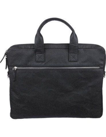 Sacoche publicitaire en peau de tomate pour ordinateur de 15'' Lillian Matières : coton Couleurs : noir