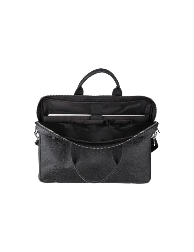 Sacoche publicitaire en peau de tomate pour ordinateur de 15'' Lillian Matières : coton Couleurs : noir cadeau client original