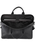 Sacoche publicitaire en peau de tomate pour ordinateur de 15'' Lillian Matières : coton Couleurs : noir cadeau client original