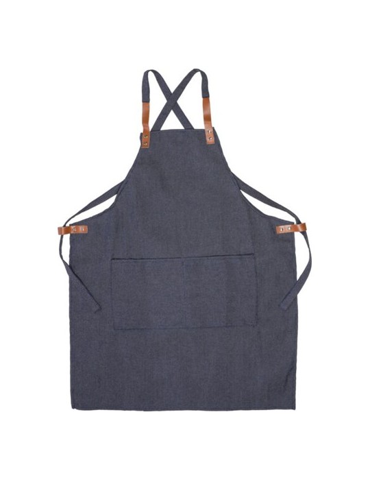 Tablier publicitaire en denim 280g/m² Greg Matières : coton Couleurs : bleu