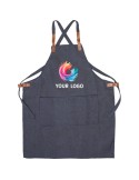 Tablier publicitaire en denim 280g/m² Greg Matières : coton Couleurs : bleu cadeau entreprise pas cher
