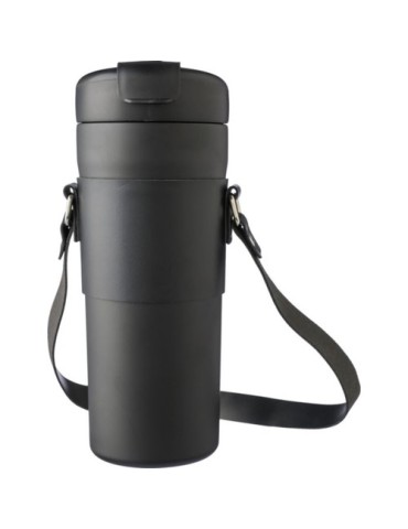 Gourde isotherme publicitaire de 730 ml en acier inoxydable Kelvin Matières : acier inoxydable Couleurs : noir