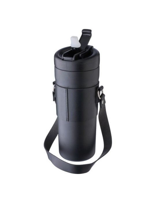 Gourde isotherme publicitaire de 730 ml en acier inoxydable Kelvin Matières : acier inoxydable Couleurs : noir cadeau entreprise